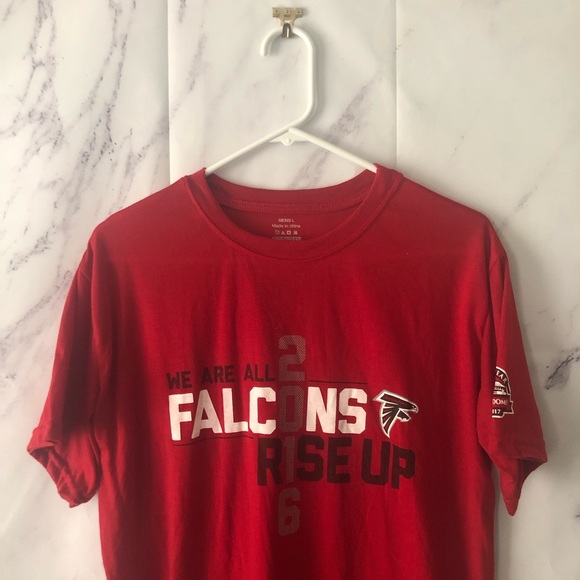 WE ARE ALL FALCONS ATLANTA RISE UP 2016 SHORT SLEEVE T-SHIRT MENS LARGE - Picture 3 of 6